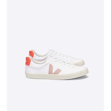 Pantofi Dama Veja ESPLAR SE CANVAS White/Orange | RO 512XYU